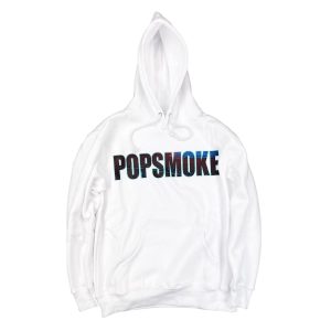 Pop Smoke Men's White and Red Hoodie