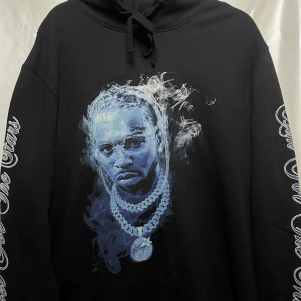 Pop Smoke Men's Black and Blue Hoodie