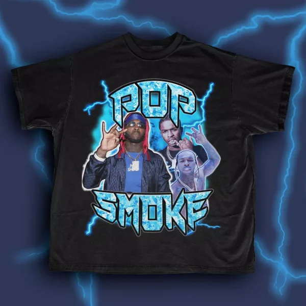 Pop Smoke T-Shirt The Woo Retro Vintage