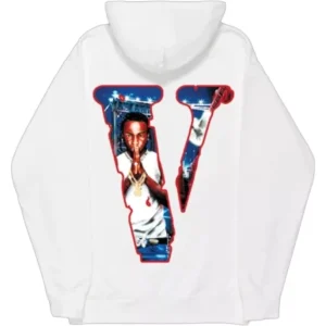 Pop Smoke X Vlone City White Hoodie 